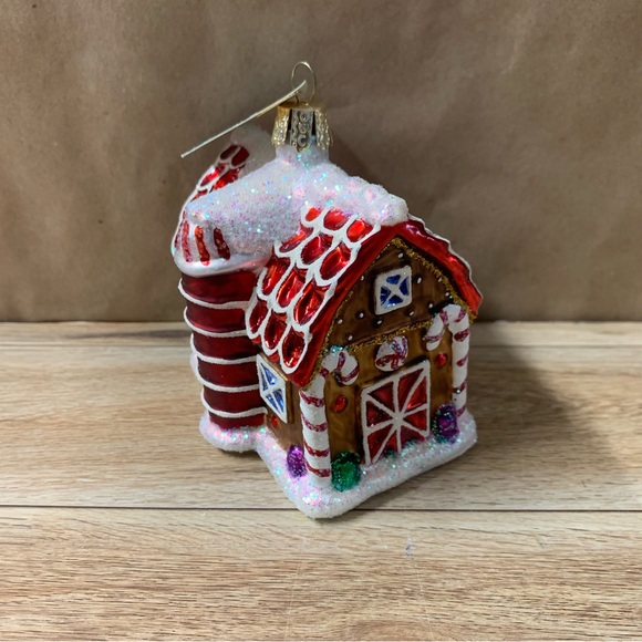 Other - New! Old World Christmas Gingerbread Barn Tree Ornament Glass House